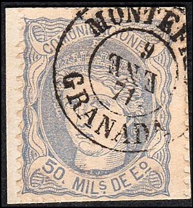 Granada - Edi o 107 - 50 milésimas - Fragmento Mat Fech. Tp. II "Montefrío" - Bild 1 von 1