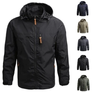 Herren Windjacke Windbreaker Regenjacke Wasserdicht Atmungsaktiv Softshell Jacke - Bild 1 von 21