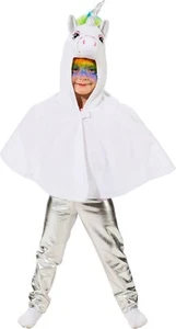 Kinder Einhorn Cape Umhang mit Ohren und Einhorn Gr. 104 Fasching Karneval Party - Picture 1 of 4
