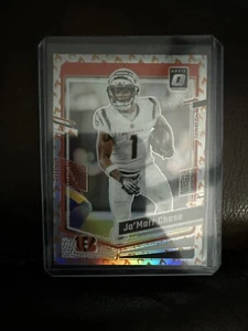2023 Panini Donruss Optic Holo Fire Prizm SSP Case Hit Ja'Marr Chase Color Match - Picture 1 of 2
