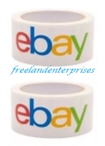 Office Branded Package Shipping Tape EBAY Multi-Color Print~2 Ct~ Sz: 2" X 75 yd - Picture 1 of 1