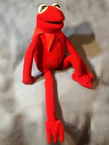 RARE RED KERMIT HAND CRAFTED PUPPET TOY MUPPETS SESAME STREET RANA RENE ELMO - Photo 1/24
