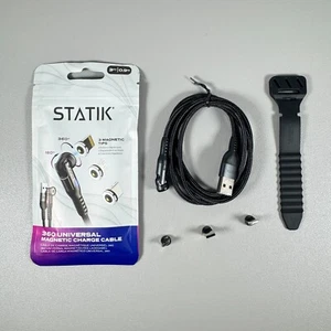 Statik 360 Universal Magnetic Charging Cable w/ 3 Magnetic Tips | 3 FT Cable - Picture 1 of 14