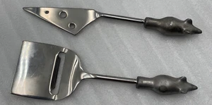 Käseschneider und Messer Set mit mausförmigen Griffen - Bild 1 von 3