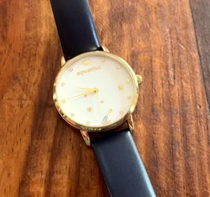 KATE SPADE NEW YORK AQUARIUS Watch Preowned Black Strap - Picture 1 of 3