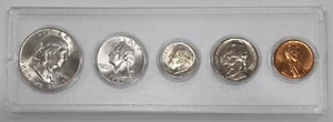 1960-D US Uncirculated Year Set with Silver Half Quarter and Dime 5 Coins Total - Picture 1 of 2