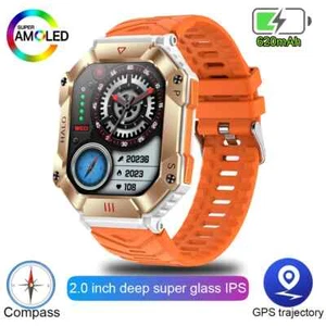 Men's Smart Watch Compass Track Weather AI Voice 120+Sports Modes SmartWatches - Picture 1 of 33