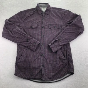 Lacoste Shirt Mens 38 Regular Fit Red Plaid Double Lined Heavy Button Up - Picture 1 of 9