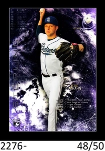 1-2014 BOWMAN STERLING PURPLE REFRACTOR JESSE HAHN A'S 48/50 - Picture 1 of 1