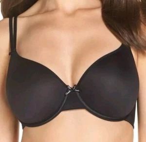 Chantelle C12410 Basic Invisible Memory Foam T-Shirt Bra Size 36DDD Black - Picture 1 of 4