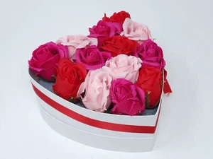 Forever Roses Heart Shaped Flower Box, Red/Pink - Picture 1 of 7