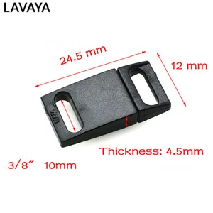Hebillas separatistas de plástico seguras negras para sujetador cuello de gato correas paracord 9,5 mm - Imagen 1 de 7
