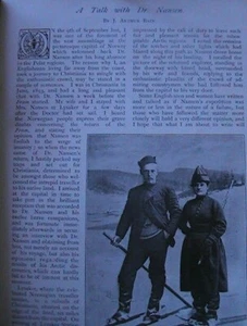 Dr Fridtjof Nansen Polar Explorer Rare Old Antique Victorian Article 1896 Fram - Picture 1 of 6