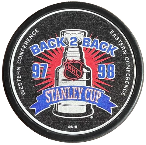 DETROIT RED WINGS 1997 1998 STANLEY CUP PUCK LITTLE CAESARS ARENA EXCLUSIVE Cover