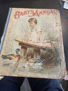 1895 BABY'S ANNUAL pictures stories for little people Victorian baby book - Picture 1 of 9