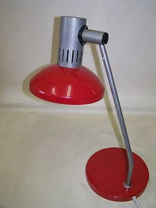 Old Desk Lamp Red Table Lamp Space Age Mid Century Cult Retro Light - Picture 1 of 1