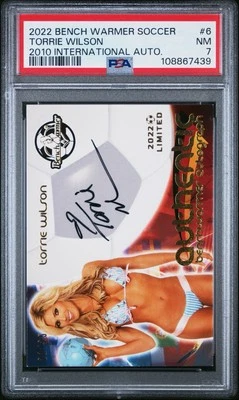 2022 Bench Warmer Soccer 2010 International Auto #6 Torrie Wilson /25 PSA 7 NM - Image 1 of 3