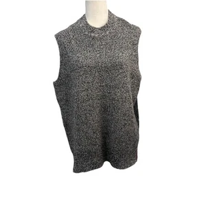 M&S Autograph Chunky Knit Sleeveless Sweater Two Tone Women UK Large /US Medium - Picture 1 of 14