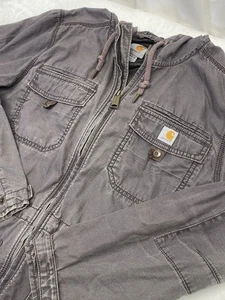 Chaqueta utilitaria Carhartt para mujer mediana con capucha azul pizarra El Paso 101106 - Imagen 1 de 8