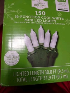 2 Boxes,New Holiday Time 16-Function 150 Cool white Mini Lights, - Picture 1 of 1