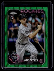 2024 Topps Chrome #182 Coco Montes Green Raywave Refractors #/99 - Picture 1 of 2