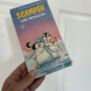 1992 Scamper the Penguin, Fully Animated Feature Film, VHS Enoki Films USA VTG - Picture 1 of 9