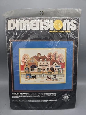 1984 Dimensions Counted Cross Stitch Antique Shoppes Charles Wysocki Vintage - Image 1 of 3