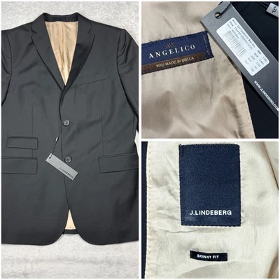 Chaqueta Blazer Vestido de Lana Negra J Lindeberg Para Hombres Talla 50L 40L *LEER* Foto 1 de 4