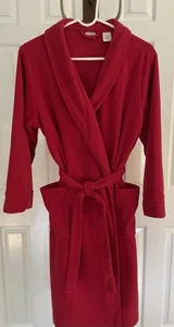 L L Bean - Para niños Talla L 14/16 - Bata de baño polar - Rojo - Bolsillos - Bean ID#212316 - Imagen 1 de 7