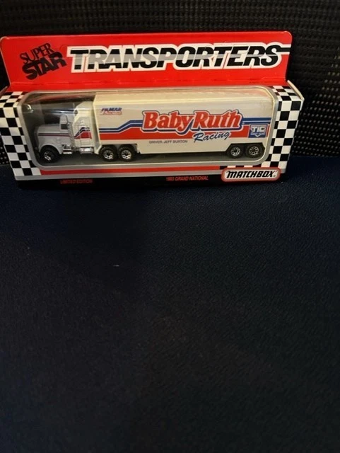 Matchbox Super Star Transporter 1993 Jeff Burton Baby Ruth Racing Foto 1 de 1