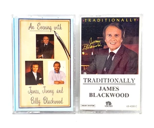 BLACKWOOD BROTHERS 2-CASSETTES EVENING WITH JAMES, JIMMY & BILLY / TRADITIONALLY - Picture 1 of 5