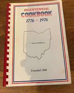 Bicentennial Cookbook 1776 - 1976 West Mansfield, Ohio Founded 1848 2nd Print 77 - Picture 1 of 7