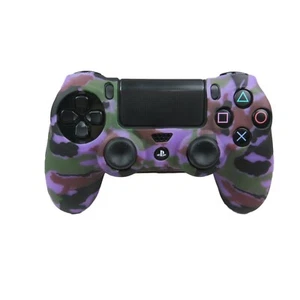 Silicone Grip Purple Camo Soft Shell Non Slip For PS4 Controller - Picture 1 of 9