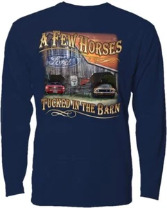 "A Few Horses Tucked in the Barn" Long Sleeve T-Shirt * New! * Ships FREE to USA - Picture 1 of 3