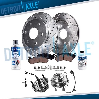 Buje de rodamientos de rueda delantera de 325 mm + rotores perforados para Trailblazer EXT Envoy XL XUV Foto 1 de 4