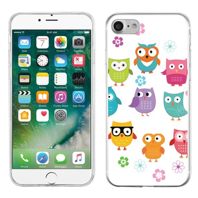 Funda delgada de gel TPU para teléfono Apple iPhone 7 - Happy Owl Foto 1 de 3
