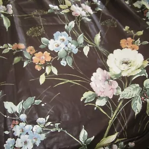 55cm x 143cm Vintage Cotton Chintz Curtain Fabric 1960s Retro Wild Flower Floral - Picture 1 of 11