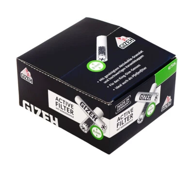 2 Boxen (400 Filter) GIZEH Active Filter, Aktivkohlefilter mit 8 mm Durchmesser - Bild 1 von 3