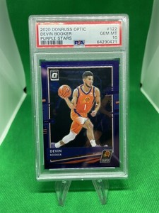 Devin Booker  2020-21 Panini Donruss Optic Purple Stars /13 PSA 10 Suns