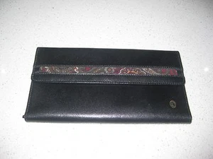 Womens purse, black with brown and red patterned lining -  Brand new!! - Picture 1 of 2