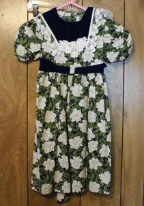 Vintage Bonnie Jeans Mädchen Blumen bedruckt Mädchen Kleid Größe 6X - Bild 1 von 3