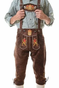 Pantalon en cuir Oktoberfest costume allemand tenue allemande costume pantalon bund #BAYERN* - Photo 1/7