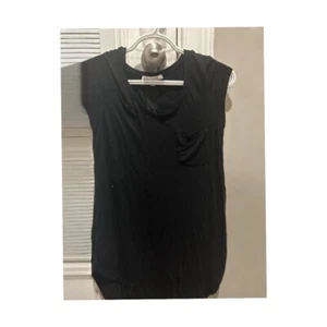 Anthropologie Pure + Good Women Black Sleeveless Tunic Top Tank XS - Picture 1 of 4