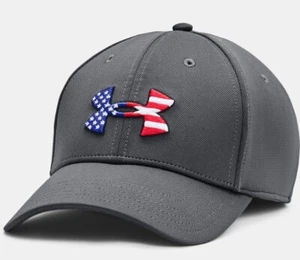 Men's UA Freedom Blitzing Hat Pitch Gray/Black Under Armour Cap Medium / Large - Picture 1 of 3