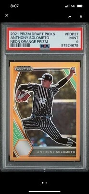 2021 Orange Prizm 29/50 Anthony Solometo - PSA 9 - Image 1 of 2