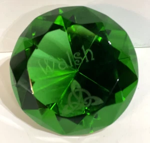 Kristallglas Diamant geformt Dekoration Briefbeschwerer 3"x2" Walsh - Bild 1 von 4