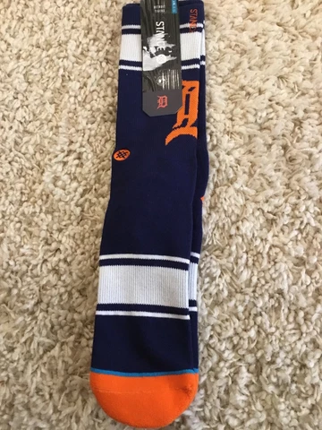 NEW STANCE MLB Detroit Tigers Crew Socks Mens L/XL (9-13) Cover