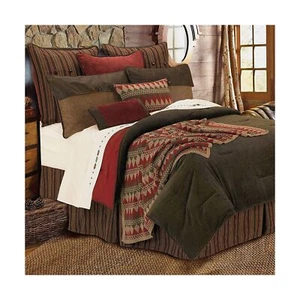 HiEnd Accents Wilderness Ridge 5-PC Rustic Lodge Corduroy Stripe Bedding Set ... - Picture 1 of 7