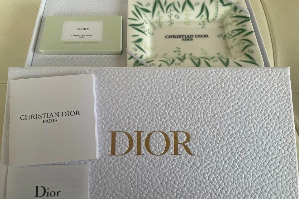 Christian Dior Maison Lucky Set Soap Dish Tray Platinum Member Limited