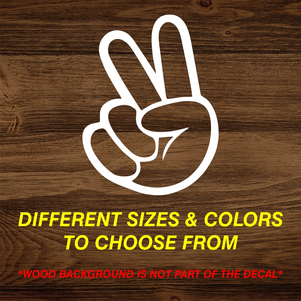 ORACAL Peace Sign Hand Sticker Vinyl Decal Love Symbol Car Window Bumper Hippie Wall